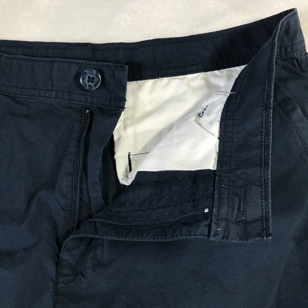 Columbia Mens Navy Blue Chino Hiking Shorts Size 32W 10L Outdoor Casual Cotton